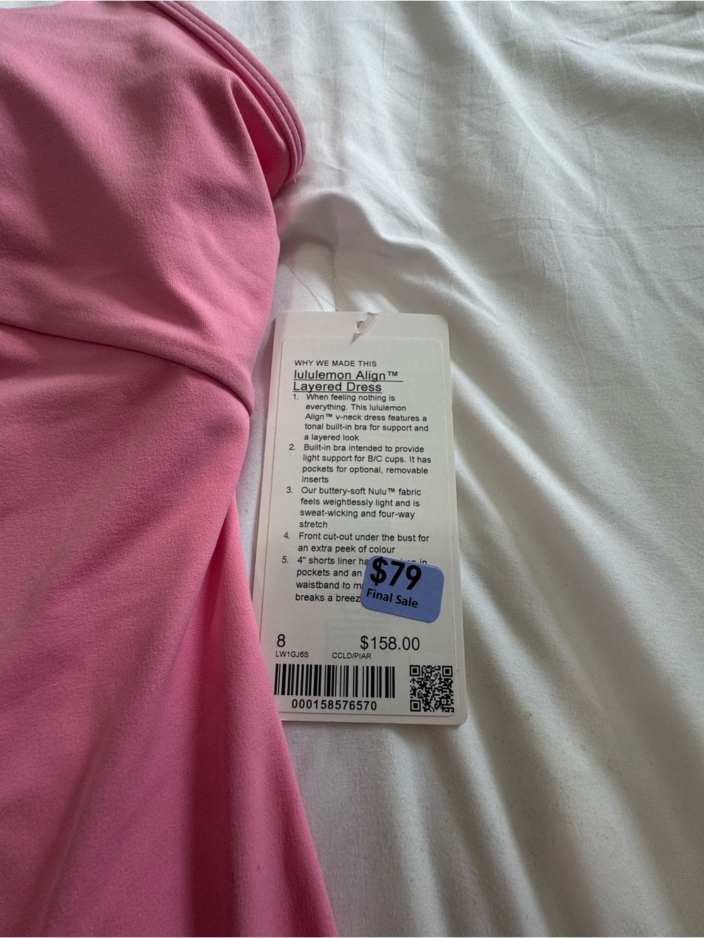 lululemon athletica Bubblegum Pink Spaghetti-Strap Mini Slip Dress - Picture 2 of 2